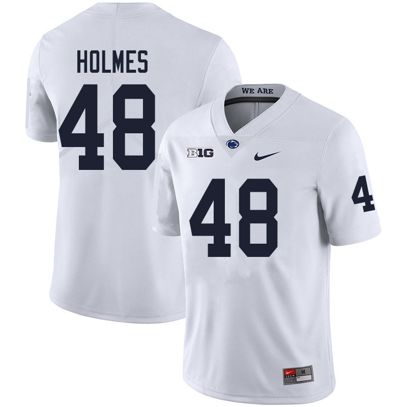 Men #48 C.J. Holmes Penn State Nittany Lions College Football Jerseys Sale-White